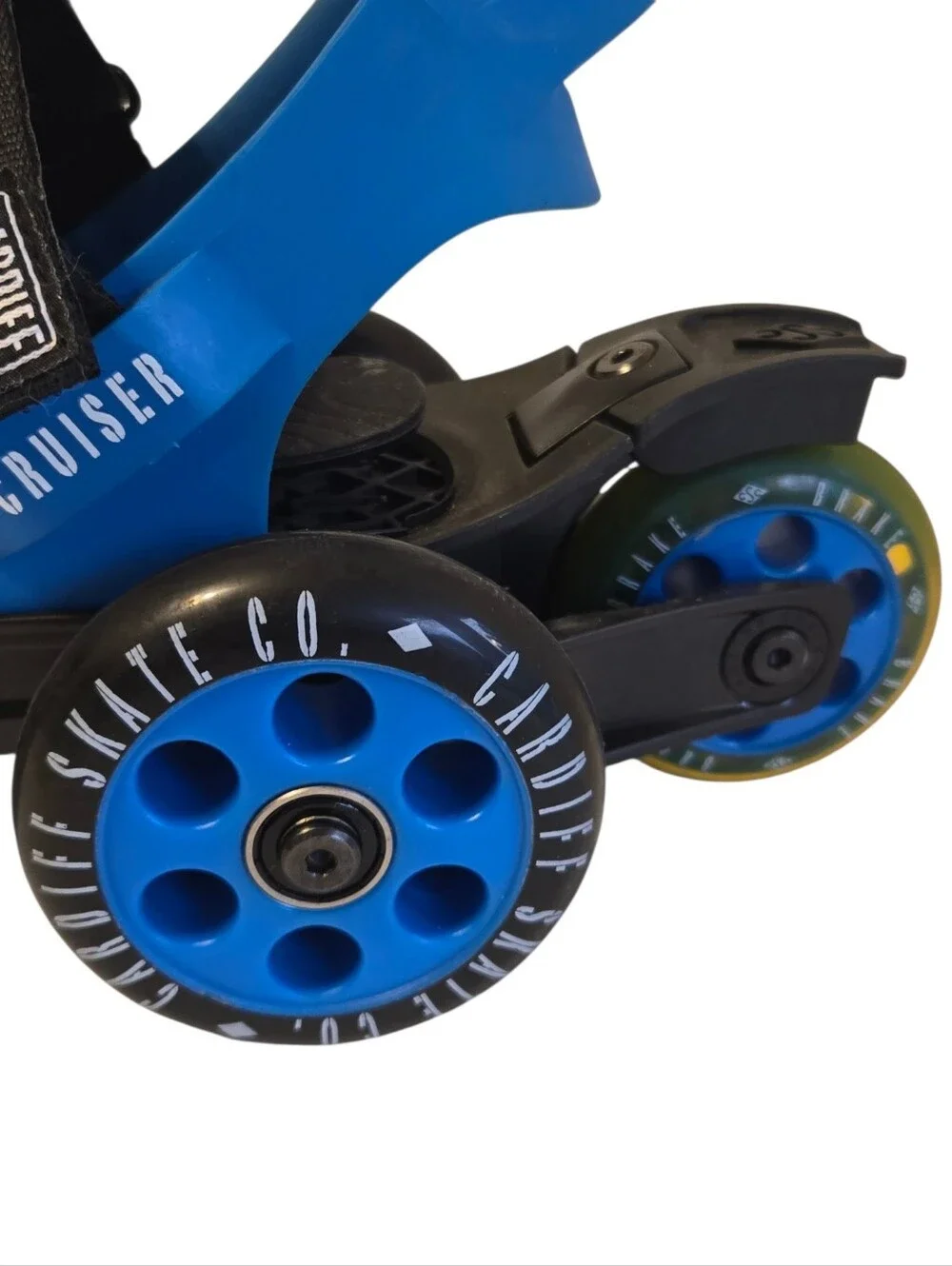 Cardiff Skate Company Cruiser Strap Step-in Skates Blue/Black, Size Adult Small